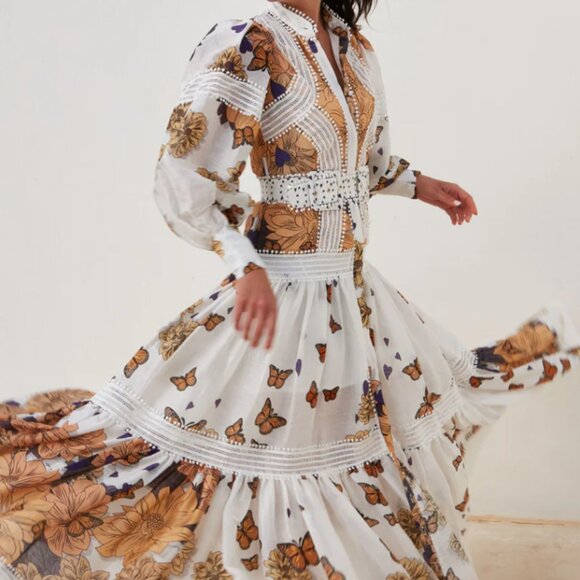 Monarch Maxi Dress in Orange - Picture 4 of 13